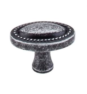 Top Knobs M348 Somerset II 1 1/4" Brass Oval Shaped Cabinet Knob in Black Iron