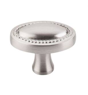 Top Knobs M347 Somerset II 1 1/4" Brass Oval Shaped Cabinet Knob in Brushed Satin Nickel