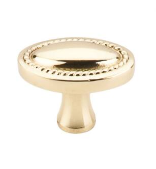 Top Knobs M346 Somerset II 1 1/4" Brass Oval Shaped Cabinet Knob in Polished Brass