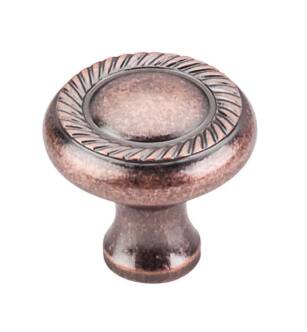 Top Knobs M332 Somerset II 1 1/4" Brass Mushroom Shaped Swirl Cut Cabinet Knob in Antique Copper