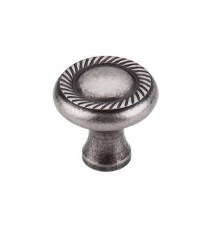 Top Knobs M329 Somerset II 1 1/4" Brass Mushroom Shaped Swirl Cut Cabinet Knob in Pewter Antique