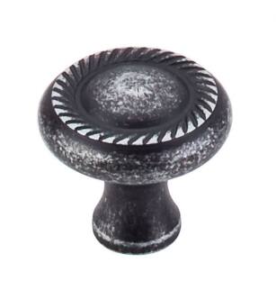Top Knobs M327 Somerset II 1 1/4" Brass Mushroom Shaped Swirl Cut Cabinet Knob in Black Iron
