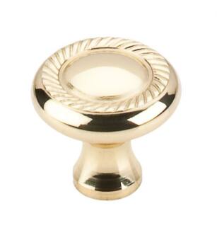 Top Knobs M324 Somerset II 1 1/4" Brass Mushroom Shaped Swirl Cut Cabinet Knob in Polished Brass
