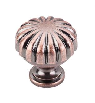 Top Knobs M323 Somerset II 1 1/4" Brass Mushroom Shaped Melon Cabinet Knob in Antique Copper