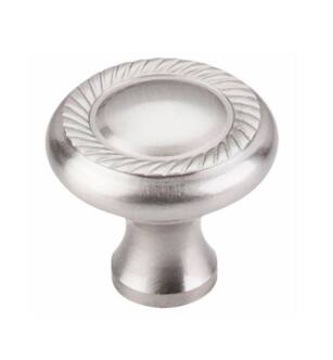 Top Knobs M326 Somerset II 1 1/4" Brass Mushroom Shaped Swirl Cut Cabinet Knob in Brushed Satin Nickel