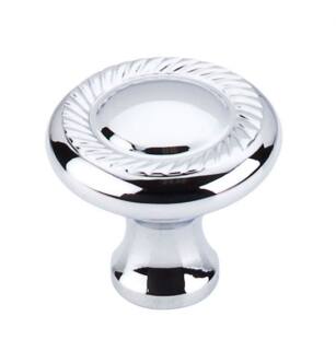 Top Knobs M325 Somerset II 1 1/4" Brass Mushroom Shaped Swirl Cut Cabinet Knob in Polished Chrome