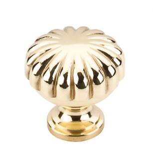 Top Knobs M320 Somerset II 1 1/4" Brass Mushroom Shaped Melon Cabinet Knob in Polished Brass