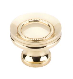 Top Knobs M290 Somerset II 1 1/4" Brass Mushroom Shaped Button Faced Cabinet Knob in Polished Brass