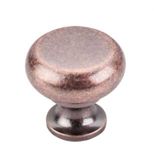 Top Knobs M278 Somerset II 1 1/4" Brass Mushroom Shaped Flat Faced Cabinet Knob in Antique Copper