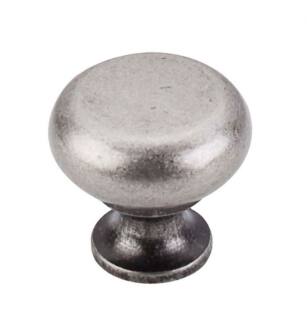 Top Knobs M275 Somerset II 1 1/4" Brass Mushroom Shaped Flat Faced Cabinet Knob in Pewter Antique