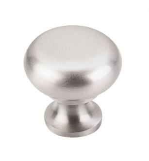 Top Knobs M271 Somerset II 1 1/4" Brass Mushroom Shaped Flat Faced Cabinet Knob in Brushed Satin Nickel
