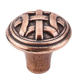 Top Knobs M225 Tuscany 1" Zinc Mushroom Shaped Celtic Small Cabinet Knob in Old English Copper