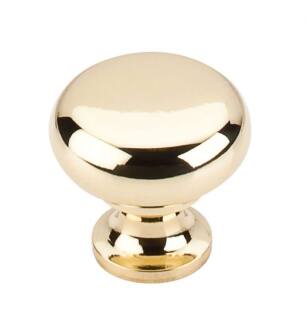 Top Knobs M269 Somerset II 1 1/4" Brass Mushroom Shaped Flat Faced Cabinet Knob in Polished Brass