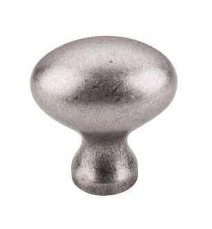 Top Knobs M202 Somerset II 1 1/4" Brass Egg Shaped Cabinet Knob in Pewter Antique