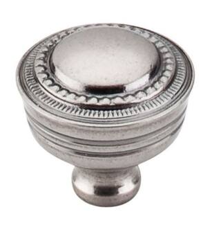 Top Knobs M198 Tuscany 1 1/4" Brass Mushroom Shaped Contessa Cabinet Knob in Pewter Antique