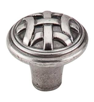 Top Knobs M163 Tuscany 1" Zinc Mushroom Shaped Celtic Small Cabinet Knob in Pewter Antique