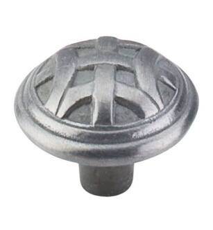 Top Knobs M162 Tuscany 1 1/4" Zinc Mushroom Shaped Celtic Large Cabinet Knob in Pewter Light