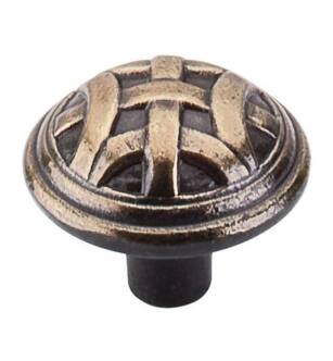 Top Knobs M161 Tuscany 1 1/4" Zinc Mushroom Shaped Celtic Large Cabinet Knob in Dark Antique Brass
