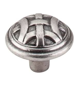 Top Knobs M158 Tuscany 1 1/4" Zinc Mushroom Shaped Celtic Large Cabinet Knob in Pewter Antique
