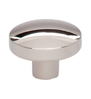 Top Knobs TK910PN Lynwood 1 3/8" Zinc Alloy Oval Shaped Hillmont Cabinet Knob in Polished Nickel