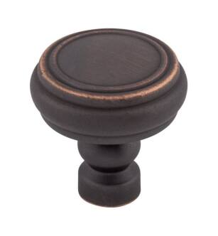 Top Knobs TK880UM Devon 1 1/4" Zinc Alloy Mushroom Shaped Brixton Rimmed Cabinet Knob in Umbrio
