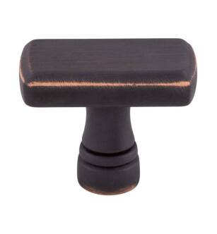 Top Knobs TK850UM Devon 1 3/8" Zinc Alloy Rectangle Shaped Kingsbridge Cabinet Knob in Umbrio