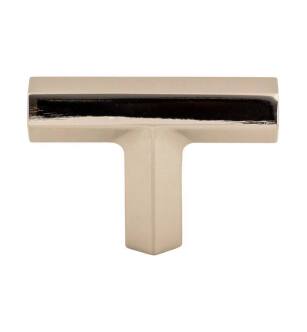 Top Knobs TK790PN Serene 1 3/4" Zinc Alloy T-Handle Shaped Lydia T Shape Cabinet Knob in Polished Nickel