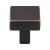 Top Knobs TK740UM Barrington 1 1/8" Zinc Alloy Square Shaped Channing Cabinet Knob in Umbrio