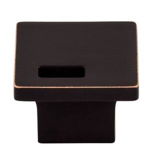 Top Knobs TK269TB Sanctuary II 1 1/4" Zinc Alloy Square Shaped Modern Metro Slot Cabinet Knob in Tuscan Bronze