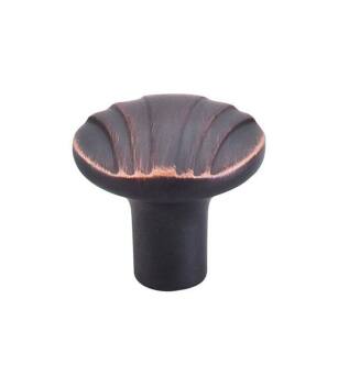 Top Knobs TK221UM Victoria Falls 1 1/4" Zinc Alloy Mushroom Shaped Sydney Cabinet Knob with Backplate in Umbrio