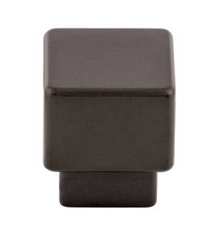 Top Knobs TK32AG Sanctuary 1" Zinc Alloy Square Shaped Tapered Cabinet Knob in Ash Gray