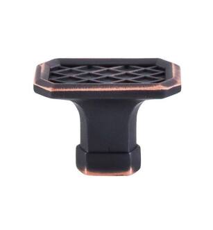 Top Knobs TK205UM Tower Bridge 1 1/2" Zinc Alloy Rectangle Shaped Cabinet Knob in Umbrio