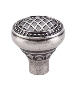 Top Knobs TK173PTA Trevi 1 3/8" Zinc Alloy Round Shaped Cabinet Knob in Pewter Antique