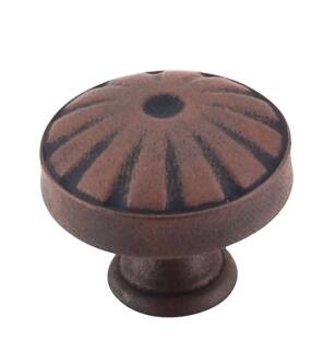 Top Knobs M1222 Dakota 1 1/4" Zinc Alloy Mushroom Shaped Hudson Cabinet Knob in Patina Rouge