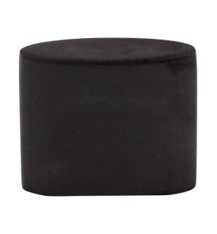 Top Knobs TK73BLK Sanctuary 1 1/4" Zinc Alloy Oval Shaped Slot Cabinet Knob in Flat Black