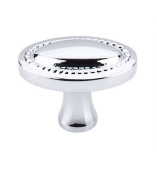 Top Knobs M1624 Somerset II 1 1/4" Brass Oval Shaped Oval Rope Cabinet Knob in Polished Chrome