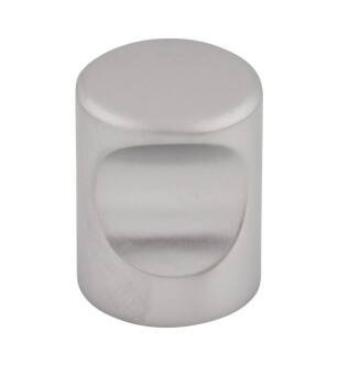 Top Knobs M1872 Sanctuary II 3/4" Zinc Alloy Cylindrical Shaped Indent Cabinet Knob in Aluminum