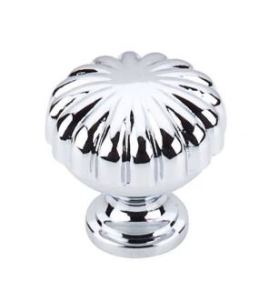 Top Knobs M1615 Somerset II 1 1/4" Brass Mushroom Shaped Melon Cabinet Knob in Polished Chrome