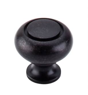 Top Knobs M599 Normandy 1 1/4" Brass Ring Shaped Cabinet Knob in Patina Black