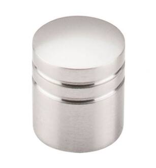 Top Knobs M582 Nouveau II 1" Brass Cylindrical Shaped Stacked Cabinet Knob in Brushed Satin Nickel