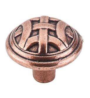 Top Knobs M223 Tuscany 1 1/4" Zinc Mushroom Shaped Celtic Large Cabinet Knob in Old English Copper