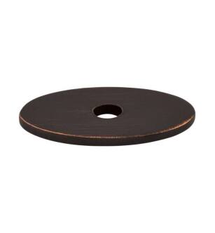 Top Knobs TK58TB Sanctuary 1 1/4" Steel Small Oval Cabinet Knob Backplate in Tuscan Bronze
