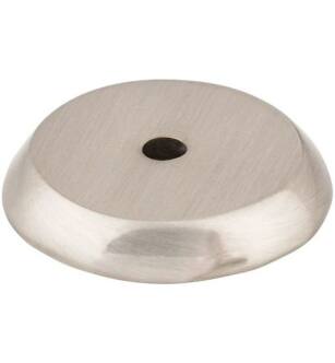 Top Knobs M2026 Aspen II 1 1/4" Cast Bronze Round Cabinet Knob Backplate in Brushed Satin Nickel
