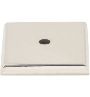 Top Knobs M2022 Aspen II 1 1/4" Cast Bronze Square Cabinet Knob Backplate in Polished Nickel