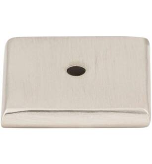 Top Knobs M2020 Aspen II 1 1/4" Cast Bronze Square Cabinet Knob Backplate in Brushed Satin Nickel