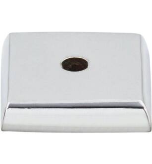 Top Knobs M2018 Aspen II 7/8" Cast Bronze Square Cabinet Knob Backplate in Polished Chrome