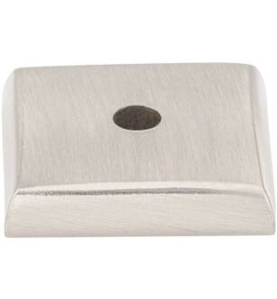 Top Knobs M2017 Aspen II 7/8" Cast Bronze Square Cabinet Knob Backplate in Brushed Satin Nickel