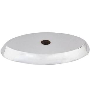 Top Knobs M2012 Aspen II 1 1/2" Cast Bronze Oval Cabinet Knob Backplate in Polished Chrome