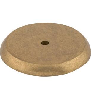 Top Knobs M1466 Aspen 1 3/4" Cast Bronze Round Cabinet Knob Backplate in Light Bronze