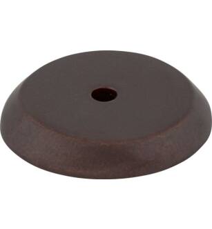 Top Knobs M1463 Aspen 1 1/4" Cast Bronze Round Cabinet Knob Backplate in Mahogany Bronze